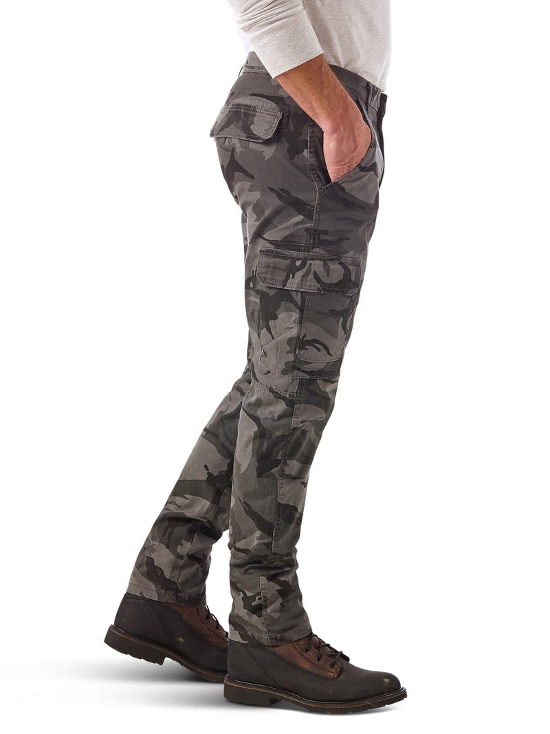 Wrangler Authentics mens Regular Tapered Cargo Pants, Grey Camo, 32W x 30L US - Image 3