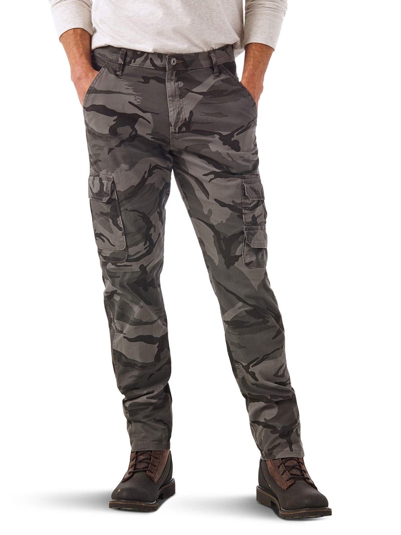 Wrangler Authentics mens Regular Tapered Cargo Pants, Grey Camo, 32W x 30L US - Image 1