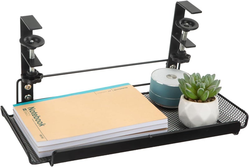 Bayleef No Drilling Under Desk Cable Management Metal Cable Management Tray Under Desk with Clamp - Image 1