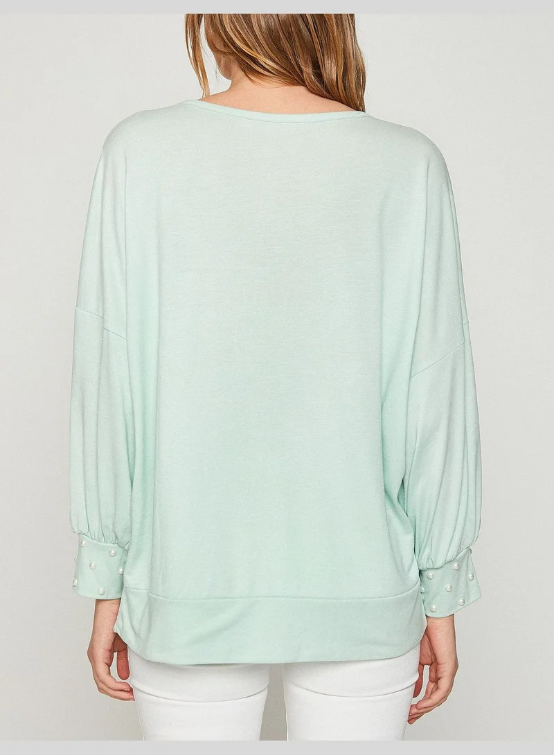 KOTON Pearl Detailed Sweatshirt