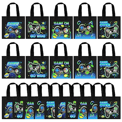 BANBALLON 20 PCS Video Game Party Favor Bags Gamer Gift Bags Treat Gift Bags for Kids Game On Birthday Party Video Game Theme Party Baby Shower Level Up Goodie Bags Supplies GAME 01 - Image 1