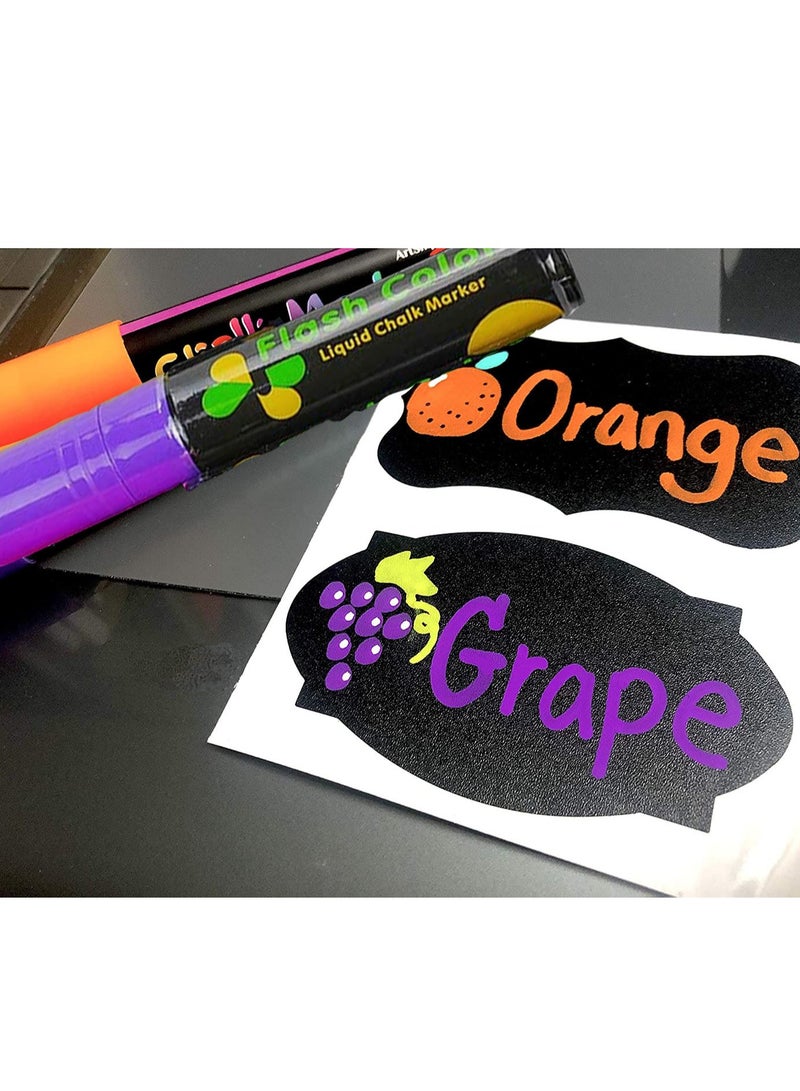 8 Classic Neon Chalk Markers Double Pack - Vibrant Liquid Chalk Pens for Menus, Glass, Windows, Whiteboards, Classrooms, Mirrors & More - Reusable & Effortless to Use - Image 5