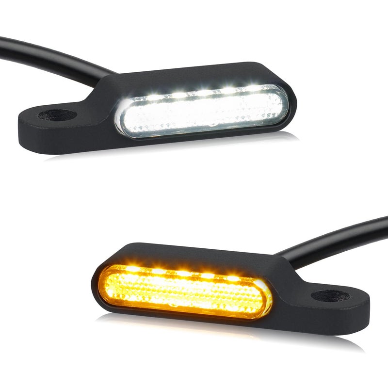 إشارات انعطاف LED للدراجة النارية NTHREEAUTO، مصابيح أمامية تعمل، متوافقة عالمياً مع هارلي سبورتستر، داينا، هوندا شادو، كاواساكي فولكان، ياماها VStar، رود ستار