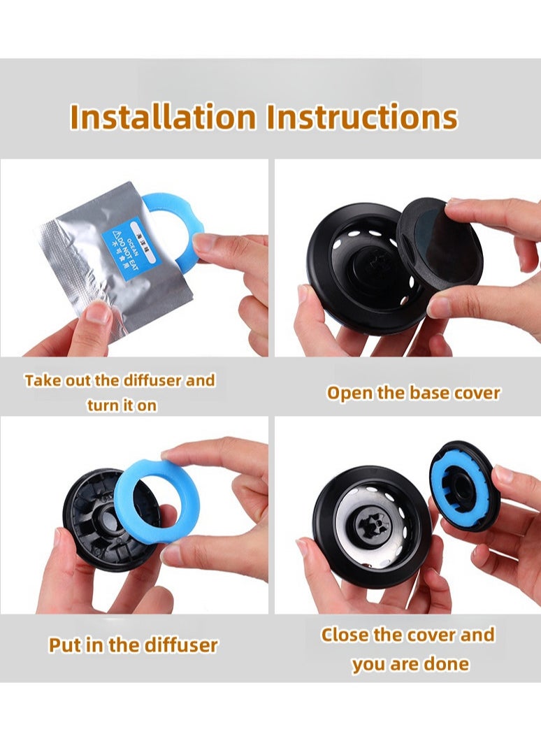 Hiras Solar Powered Automatic Rotating Spaceship Car Aromatherapy Perfume Holder Air Freshener Car Ornaments  - Image 3