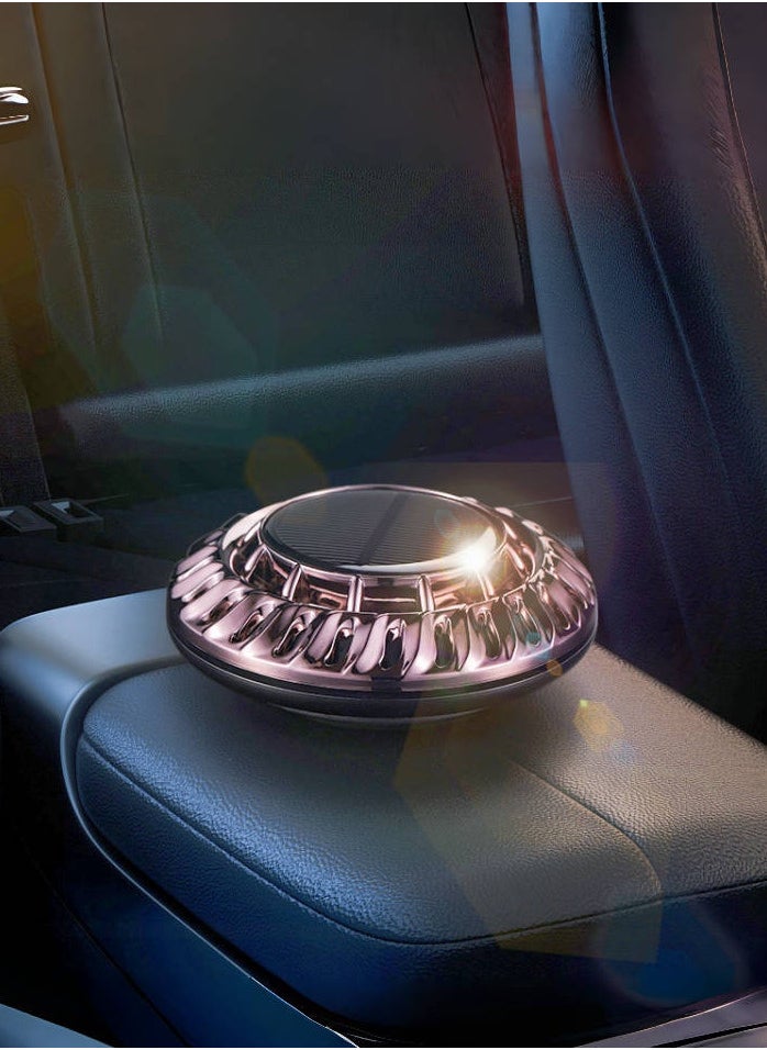 Hiras Solar Powered Automatic Rotating Spaceship Car Aromatherapy Perfume Holder Air Freshener Car Ornaments  - Image 1