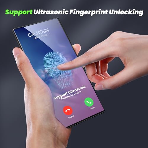 WSKEN for Samsung Galaxy S24 Ultra Screen Protector Tempered Glass [Zero Bubble] [Auto Dust-Remove] [Support Fingerprint Unlock] Anti Glare HD Full Coverage 9H Flim 6.8 inch - 2 Pack - Image 2
