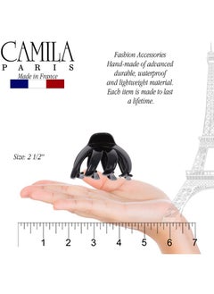 CAMILA Paris Ad705 French Octopus Hair Clip For Women Thick Hair For Long Curly Wavy Hair, Girls Hair Claw Clips, Durable Styling Big Claw Clip For Thick Hair, Strong Hold No Slip Grip, Made In France  - Image 3