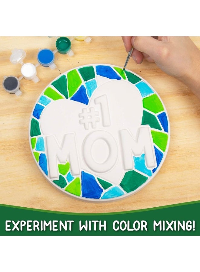 Creative Roots Paint Your Own #1 MOM Stepping Stone, Craft Kits for Kids, Ceramics to Paint, Ages 6+ - Image 3