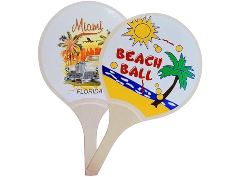Wooden beach tennis rackets (various designs) - Image 1