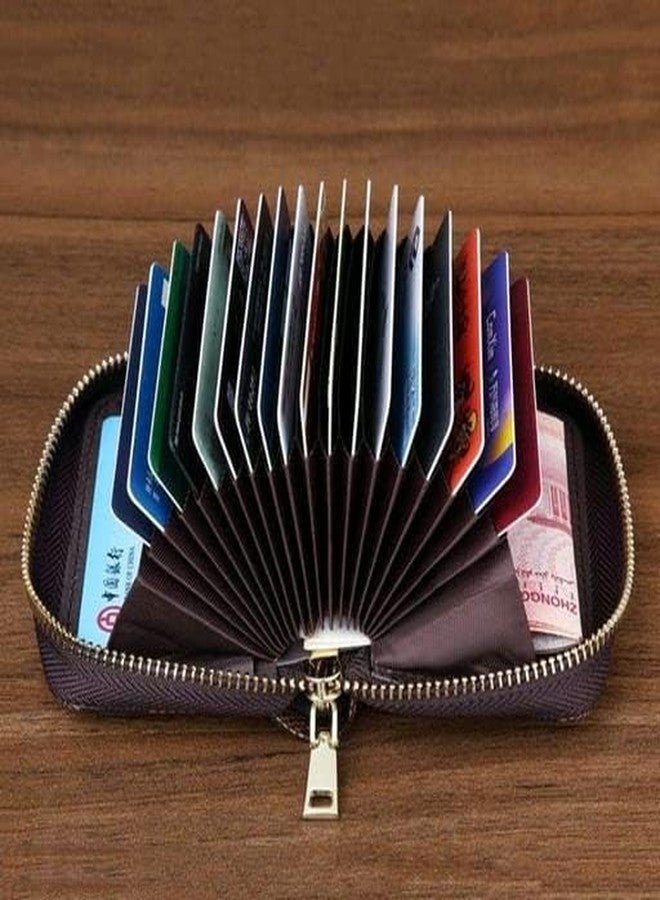 Brajin Fashion Women's Card Bag Zipper Small Coin Purse Male and Female Organ Credit Card Holder Multi-Card Driver's License Holder (Black) - Image 3