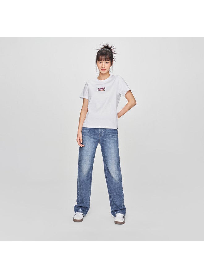 LEE Early Spring New Arrival 429 Standard Mid-rise Straight-leg Five-pocket Medium Blue Women's Jeans Trendy - Image 4