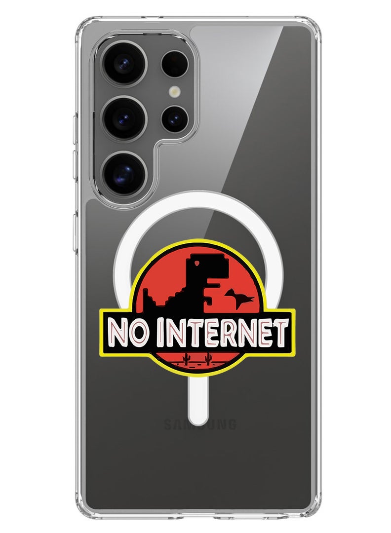 Theodor Magnetic Case for Samsung Galaxy S25 Ultra 6.9-inch Compatible with MagSafe Wireless Charging, Shockproof Phone Bumper Cover No Internet - Image 1