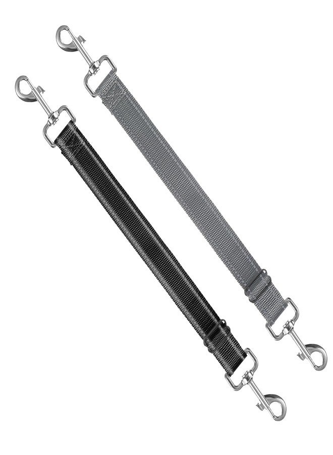 Thrymme 2 Pack Dog Collar Safety Clip, Adjustable Prong Collar Safety Clip, Black & Gray Anti-Escape Harness to Collar Connector for Dog Walking & Training - Image 1