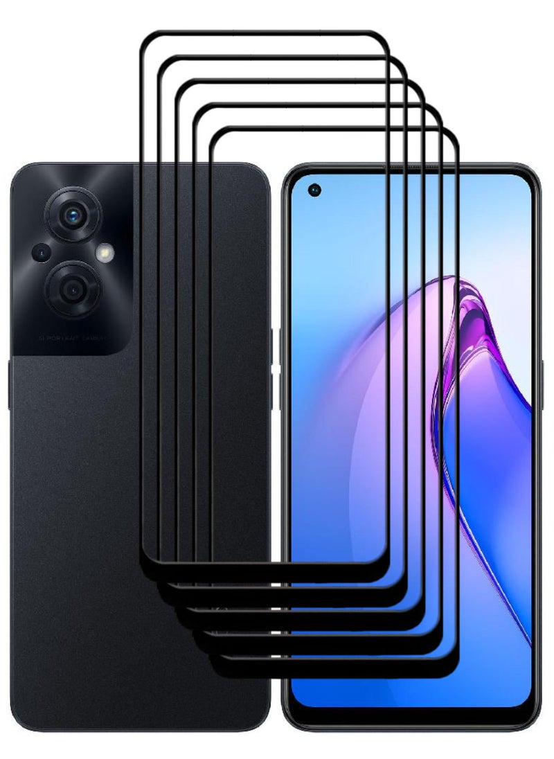 ACLIX 5 Pieces Antistatic ESD Dustproof Premium Quality High Definition Tempered Glass Screen Protector Designed For Oppo Reno8 Z - Image 1