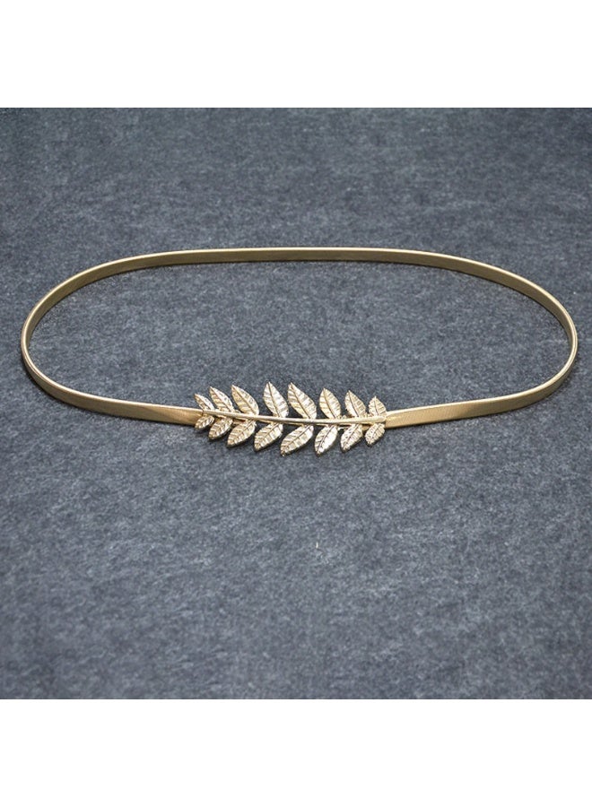 حزام خصر نسائي معدني نحيف معدني حزام خصر نسائي معدني مرن على شكل سلسلة معدنية - Image 1