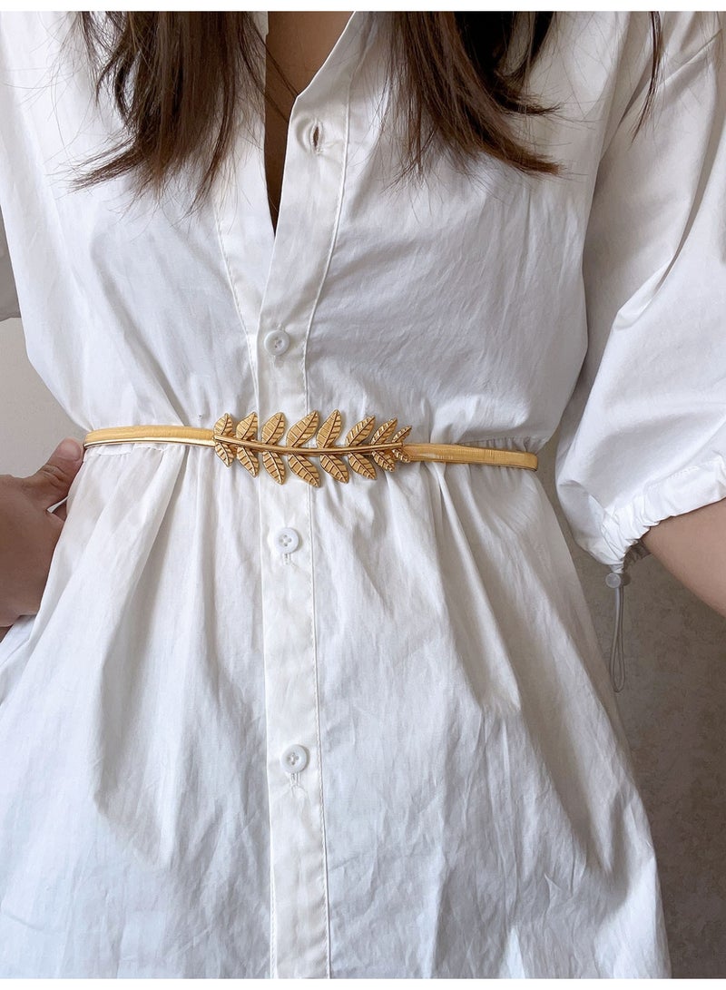 حزام خصر نسائي معدني نحيف معدني حزام خصر نسائي معدني مرن على شكل سلسلة معدنية - Image 2