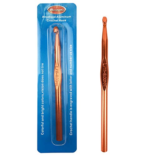 Weabetfu Aluminum Crochet Hook,Soft Grip Crocheting Hooks for Knitting Craft Yarn,Crochet Hooks Size L,8.0mm-New - Image 1