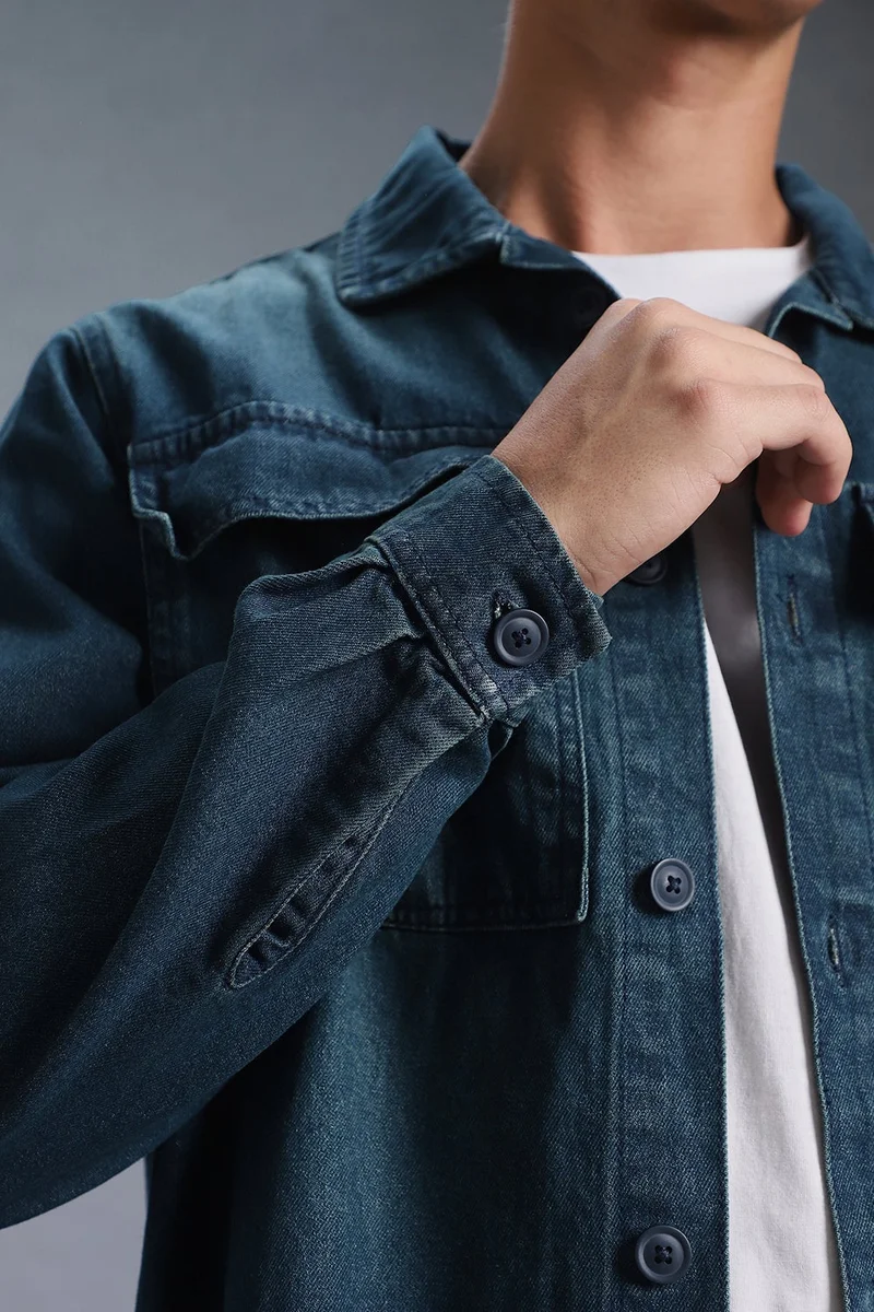 inkd  Men's Full Sleeve Shacket - 100% Cotton | Regular Fit | Shirts for Men | Jacket for for Men | Best Price UAE