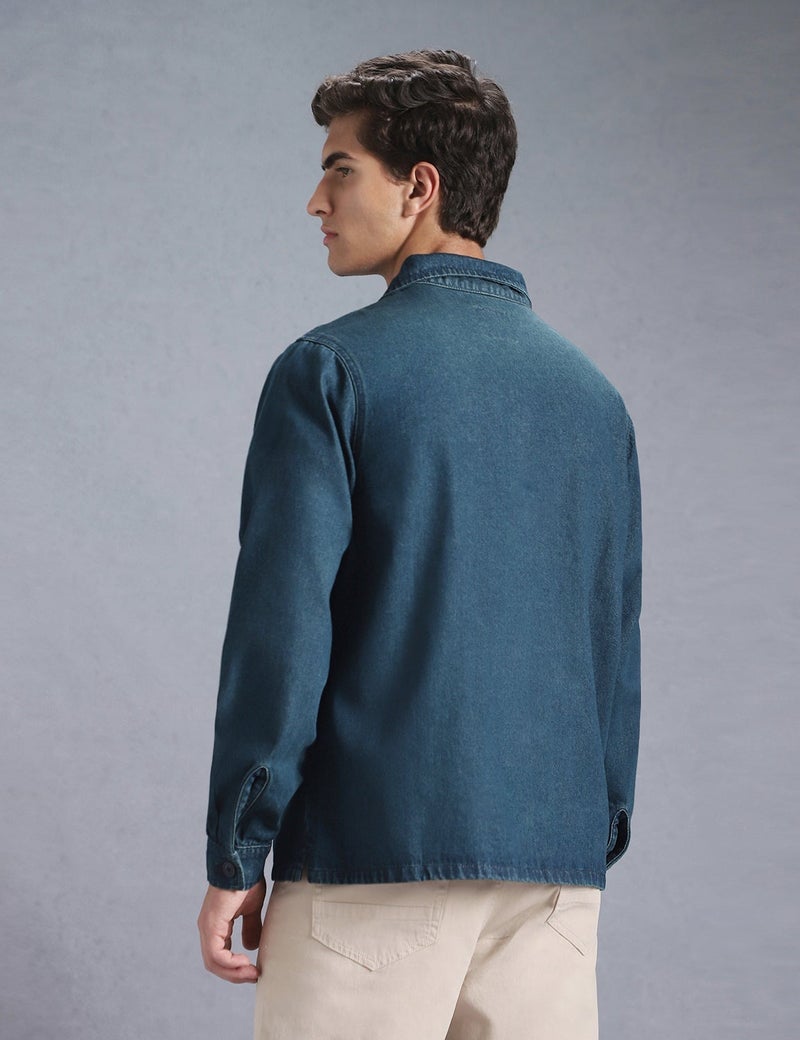 inkd Men's Full Sleeve Shacket - 100% Cotton | Regular Fit | Shirts for Men | Jacket for - Image 3