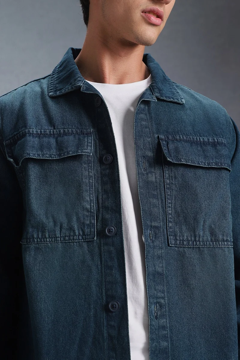 inkd  Men's Full Sleeve Shacket - 100% Cotton | Regular Fit | Shirts for Men | Jacket for for Men | Best Price UAE