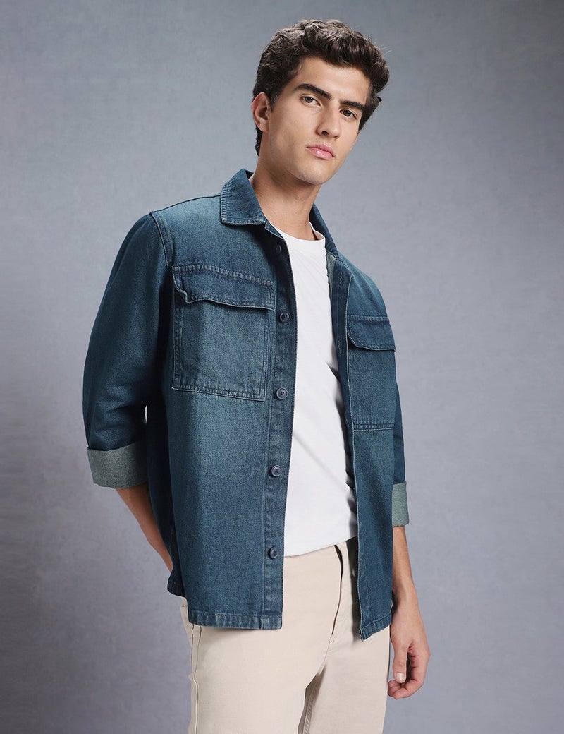 inkd Men's Full Sleeve Shacket - 100% Cotton | Regular Fit | Shirts for Men | Jacket for - Image 5