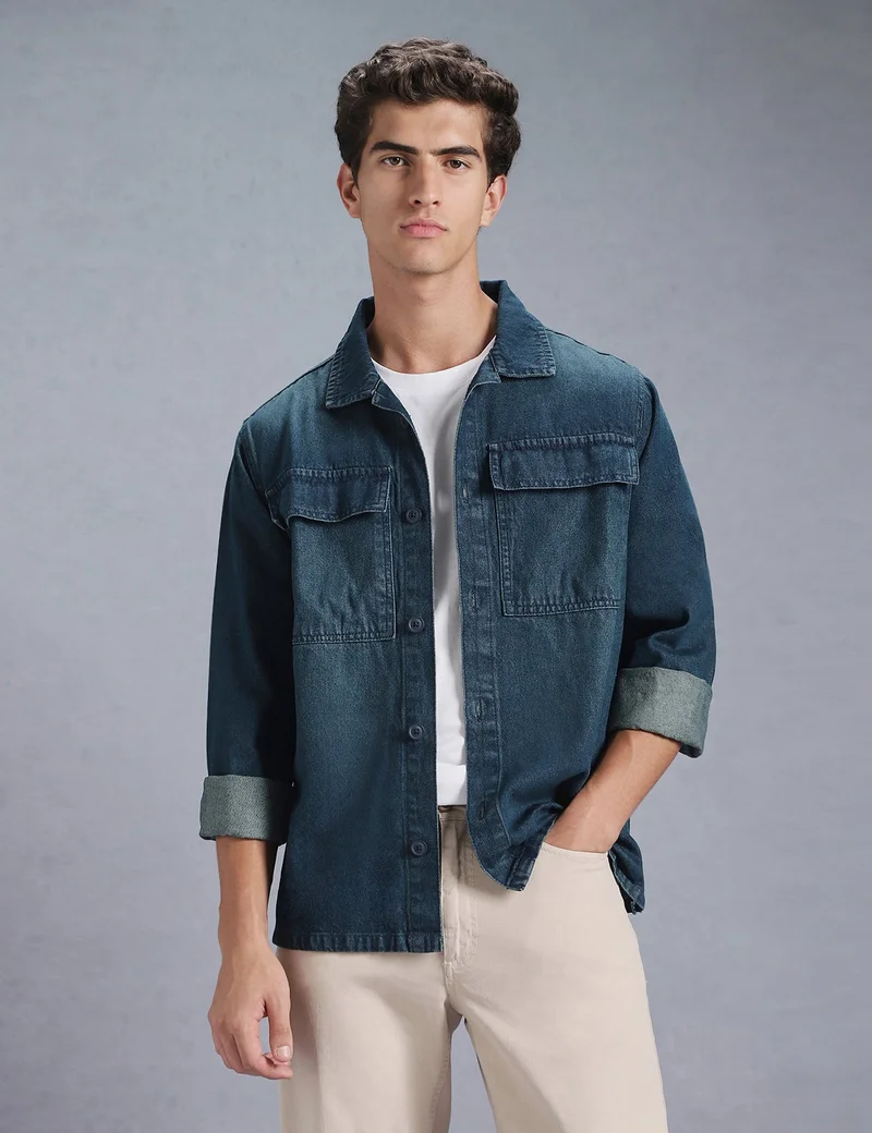 inkd  Men's Full Sleeve Shacket - 100% Cotton | Regular Fit | Shirts for Men | Jacket for for Men | Best Price UAE