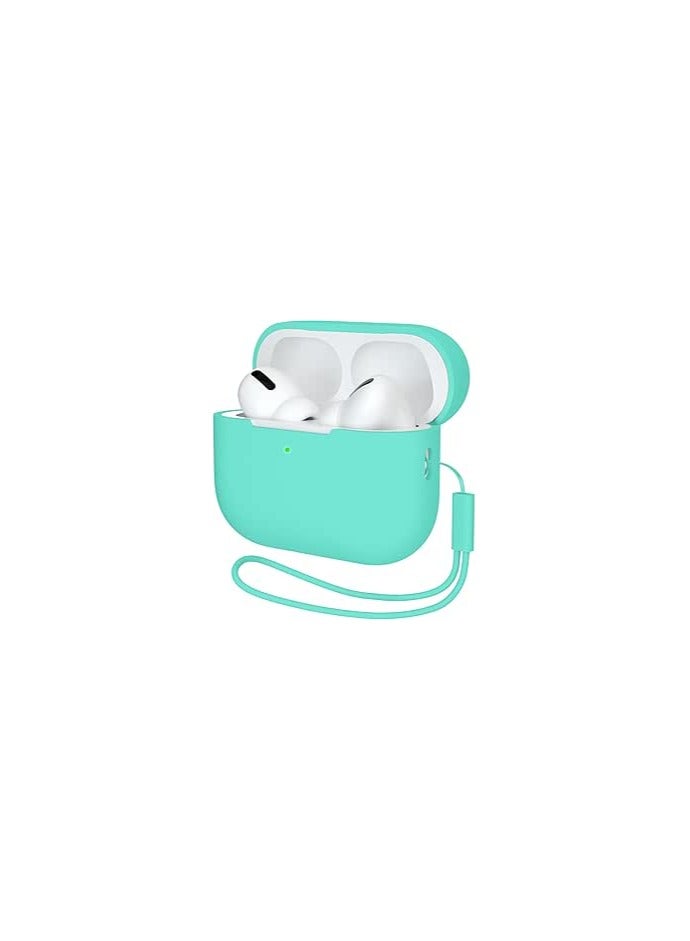 Compatibility With for AirPods Pro 2nd Generation Case Cover(2022), Protective Soft Silicone Skin Accessories for Men Women Boys Girls for Apple AirPods Pro Gen 2, Front LED Visible (Mint Green)  - Image 1