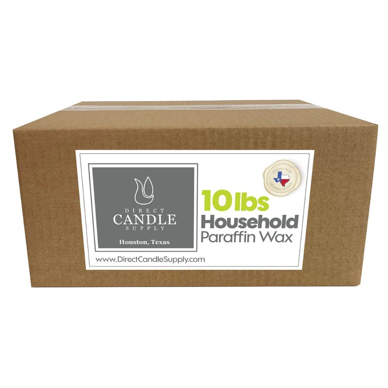 Direct Candle Supply 10lb Fully Refined Household Paraffin Candle Wax Paraffin Wax for Candle Making Bulk Candle Wax for Crafting Projects and Candle Making Parafina Cera para Velas