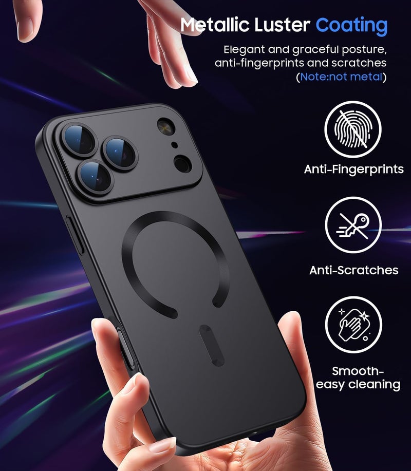 DIZORO Leather Case for iPhone 17 Pro, Men Women Luxury Elegant Slim Business PU Cover Soft Non-Slip Grip Shockproof Anti-Scratch Protective Back Cover Grey White - Image 3