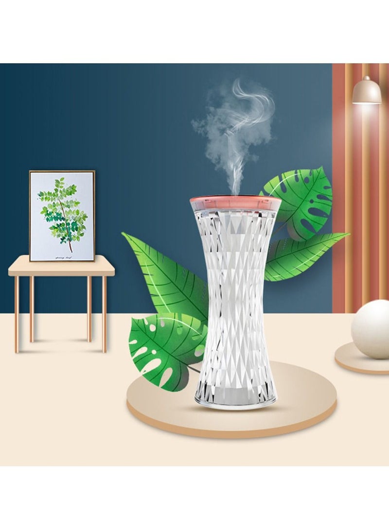 DubaiGallery Rechargeable Air Humidifier Crystal Lamp 6 Colors Touch Diamond Rose Lamp Aromatherapy Humidifiers Diffusers Romantic Humificador  - Image 2