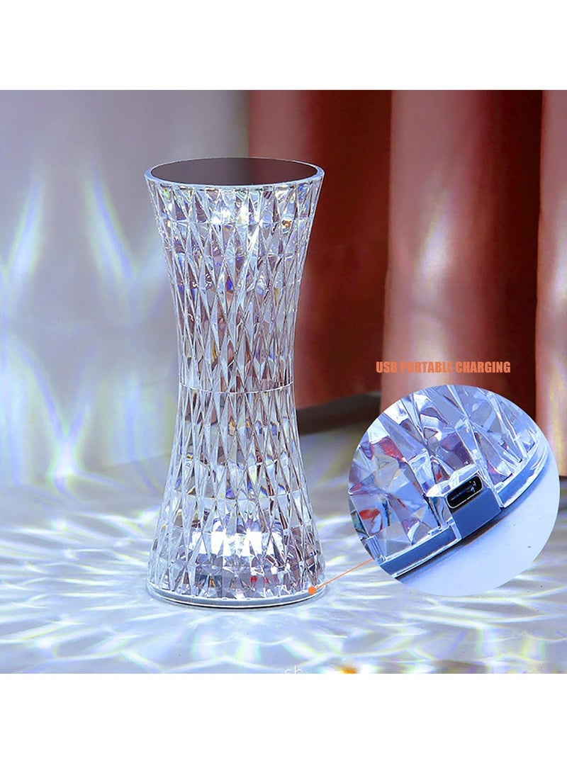 DubaiGallery Rechargeable Air Humidifier Crystal Lamp 6 Colors Touch Diamond Rose Lamp Aromatherapy Humidifiers Diffusers Romantic Humificador  - Image 3