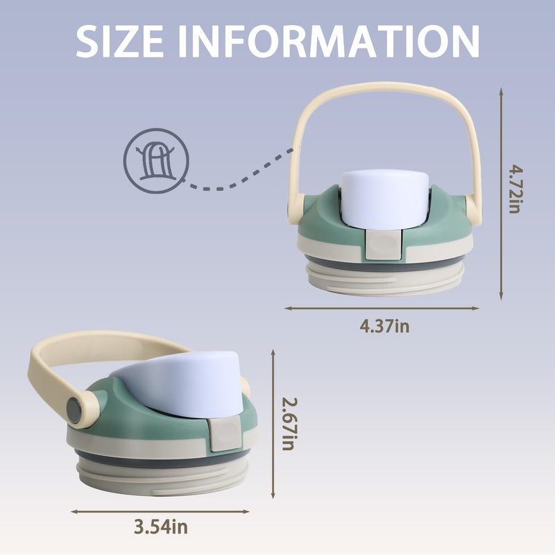 NebkDask Replacement Lid for Owala FreeSip Sway 40 oz Water Bottle and Tumbler 40 oz â€“ BPA-Free, Secure Seal, Leak-Proof Lock, Compatible with Owala FreeSip Bottles & Straws ï¼ˆmatchaï¼‰ - Image 2