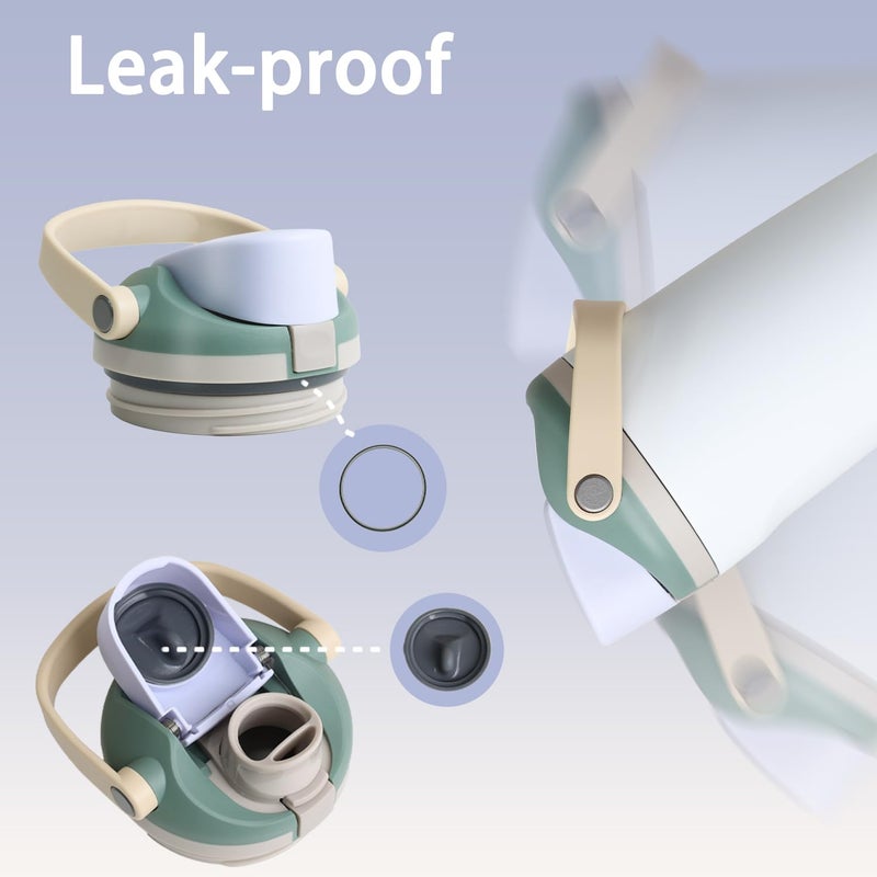 NebkDask Replacement Lid for Owala FreeSip Sway 40 oz Water Bottle and Tumbler 40 oz â€“ BPA-Free, Secure Seal, Leak-Proof Lock, Compatible with Owala FreeSip Bottles & Straws ï¼ˆmatchaï¼‰ - Image 4