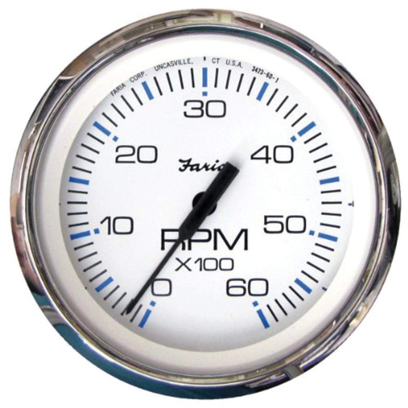 Faria 33807 Chesapeake 6000 rpm Tachometer, white - Image 2