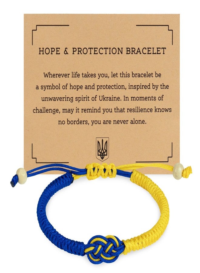 DINIZON Ukraine Bracelet For Women, Men, Support Ukraine Jewelry, Infinity String Stand With Ukrainian Gifts, Blue And Yellow Flag Accessories, Proud Patriotic Product, Hope & Protection Blessing Merchandise - Image 1