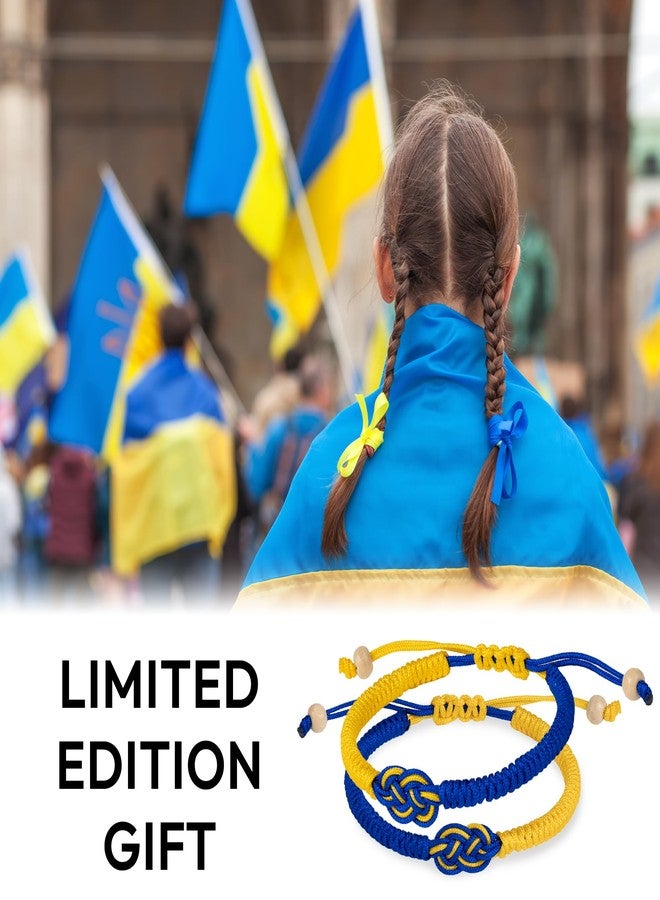 DINIZON Ukraine Bracelet For Women, Men, Support Ukraine Jewelry, Infinity String Stand With Ukrainian Gifts, Blue And Yellow Flag Accessories, Proud Patriotic Product, Hope & Protection Blessing Merchandise - Image 2