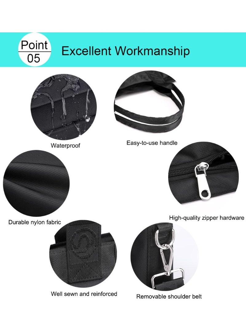 Men's Nylon Waterproof Laptop Tote Messenger Bag Large Capacity Crossbody Shoulder Bag for Business Travel - Image 5