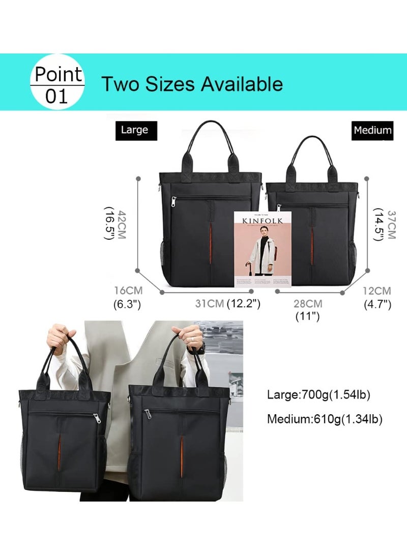 Men's Nylon Waterproof Laptop Tote Messenger Bag Large Capacity Crossbody Shoulder Bag for Business Travel - Image 3