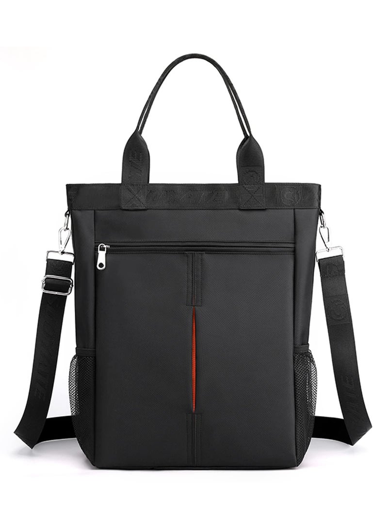 Men's Nylon Waterproof Laptop Tote Messenger Bag Large Capacity Crossbody Shoulder Bag for Business Travel - Image 1