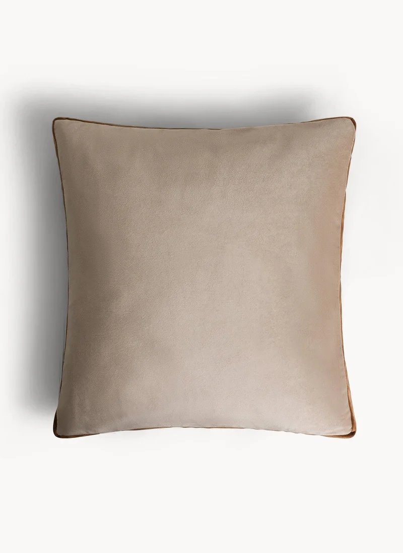 كوينكاسا Coincasa-Velvet Cushion 45X45 Cm-45X45CM-Beige