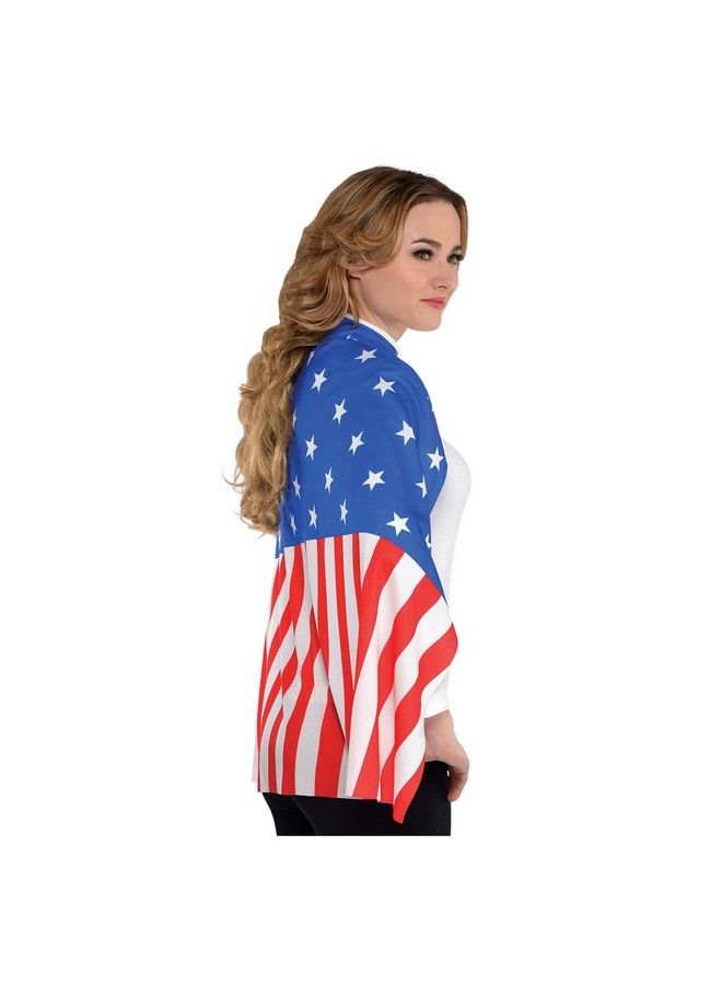 Amscan عباءة علم الولايات المتحدة الوطنية مقاس واحد 1 قطعة - Image 2