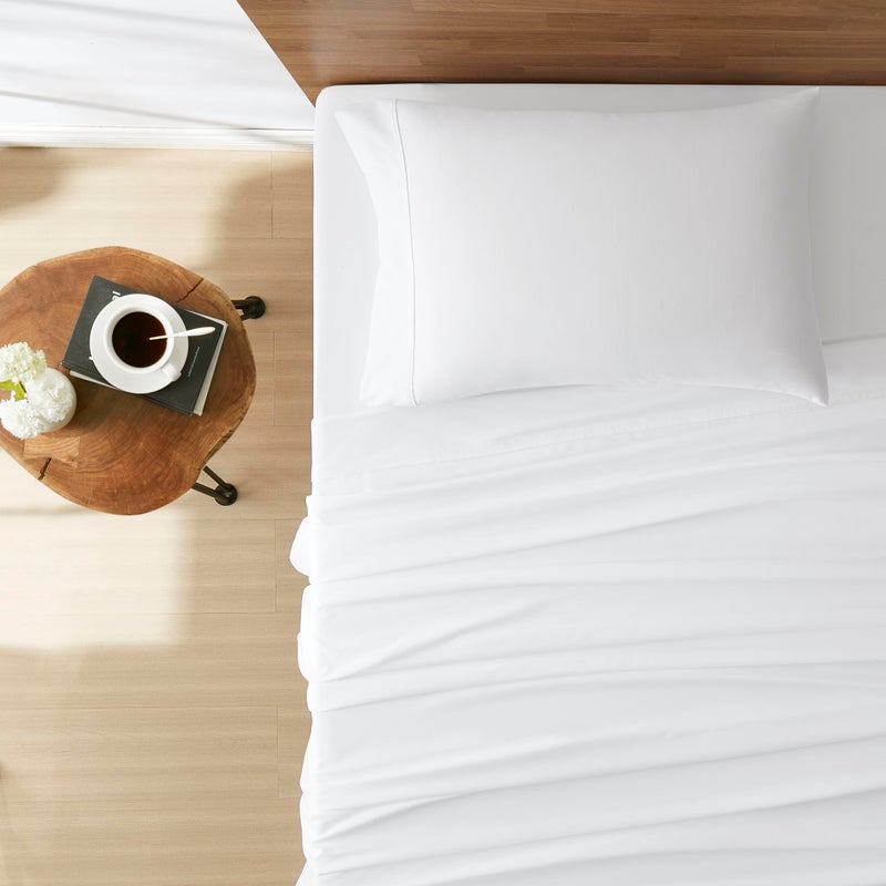 UGG 33610 Alahna Split King Bed Sheet and Pillowcase 5-Piece Set Sleep in Luxury Machine Washable Deep Pockets Wrinkle-Resistant Breathable Cozy Comfort Silky Cooling Sheets  Split King  White - Image 5