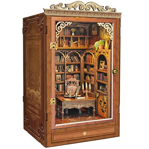 Miggley Book Nook Kit for Adults Booknook DIY Miniature House Kit Mini House Bookshelf Decor Birthday Gift for Family Friends Time Book House - Image 1