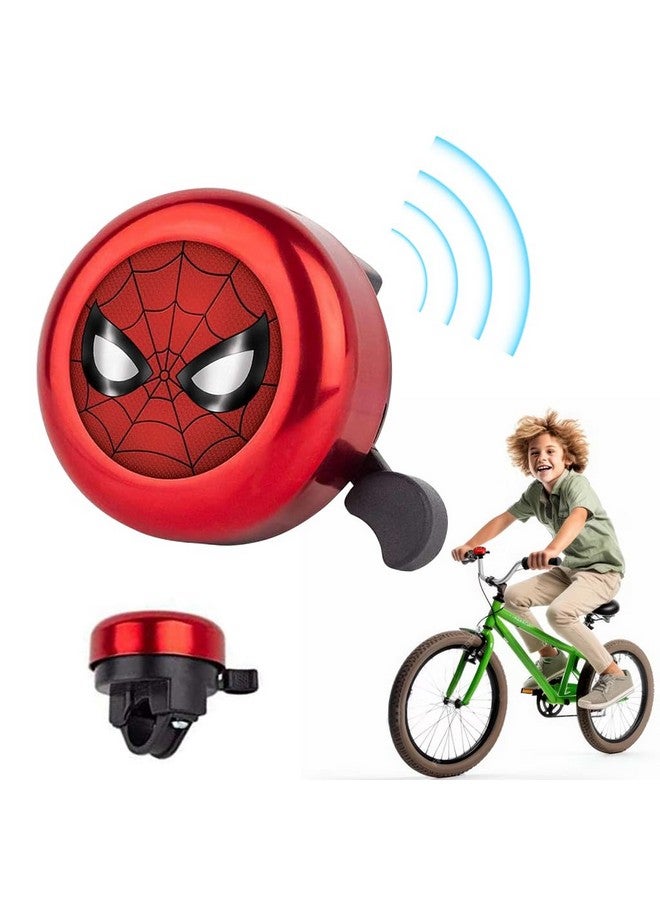 Proberos جرس دراجة الأطفال بروبرس®، جرس دراجة كرتوني بطل خارق أحمر، جرس دراجة من الصلب خفيف الوزن، جرس متين للدراجة، جرس تحذيري عالي الديسيبل عالمي لماسورة 22 مم - Image 1