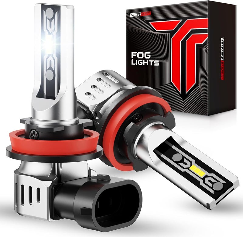 Torchbeam H11/H16/H8 LED Fog Light Bulb, 12000 Lumen Upgrade,600% Brightness H11 LED Fog Lights, 1:1 Replacement For Cars,Trucks,and SUVs,3-Minute Quick Installation,Pack of 2 - Image 1