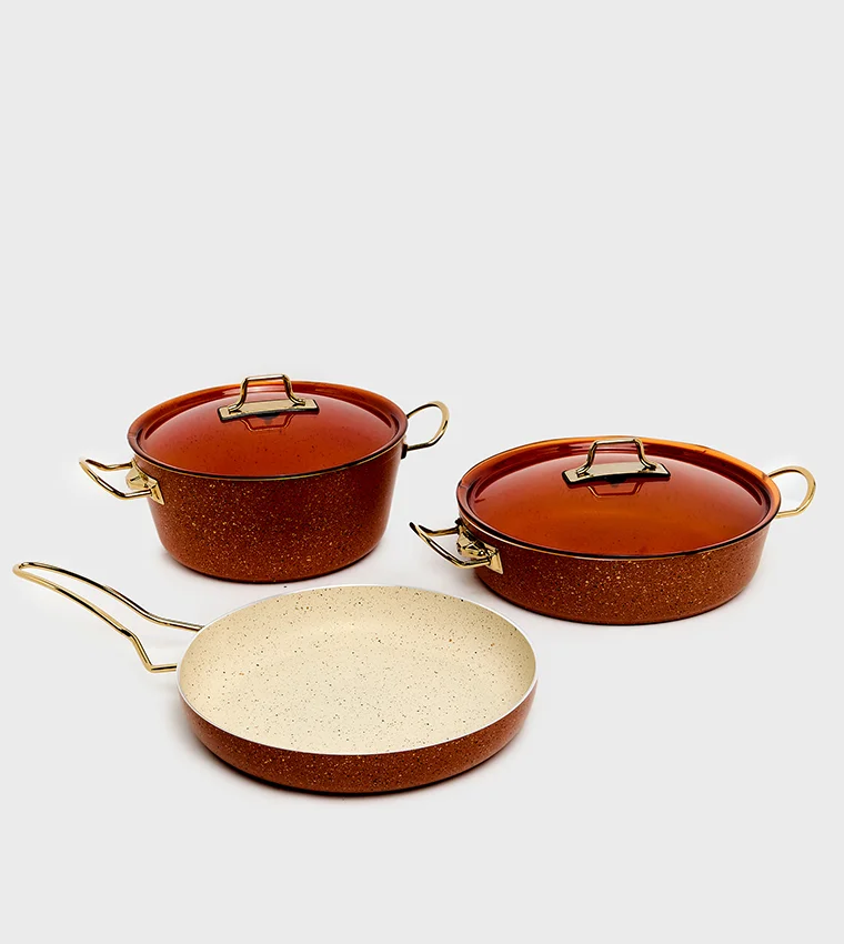 Sur La Table Granite Cookware Set 5Pcs Amber