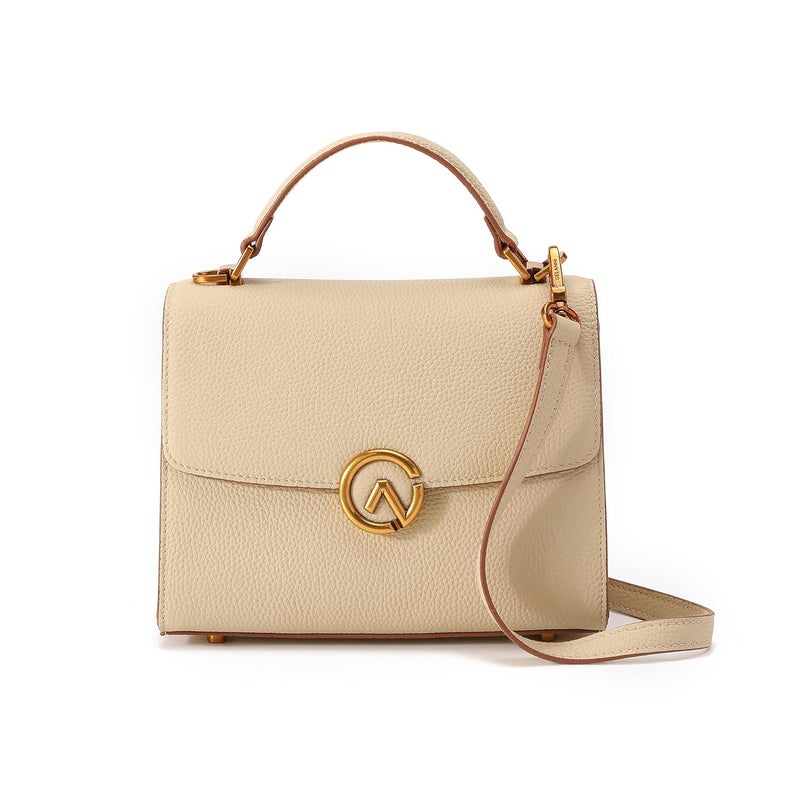 GELANNI Store - Briefcase Bag for Women and Girls, Genuine Leather Handbag with Magnetic Flap Buckle Closure, Bottom Rivets & Back Pocket, Adjustable & Detachable Strap, An Ideal Gift for Female - Image 1