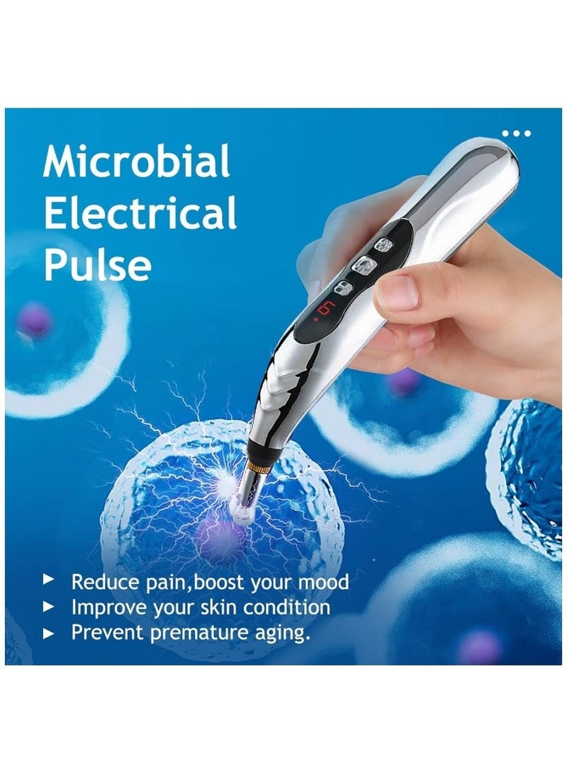 إسكدنيا Acupuncture Pen Electronic Pain Relief Therapy 5-in-1 Meridian Energy Pulse Massage Pen - Image 5