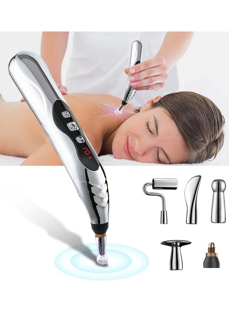 إسكدنيا Acupuncture Pen Electronic Pain Relief Therapy 5-in-1 Meridian Energy Pulse Massage Pen - Image 1