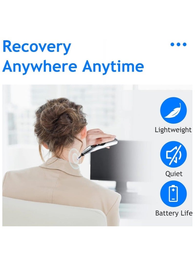 إسكدنيا Acupuncture Pen Electronic Pain Relief Therapy 5-in-1 Meridian Energy Pulse Massage Pen - Image 3